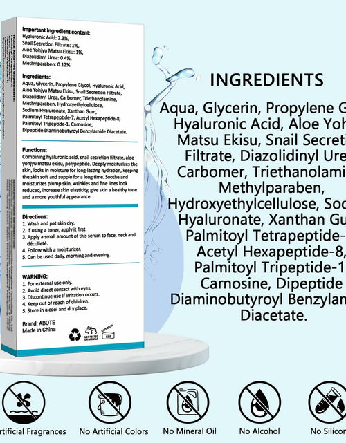 Load image into Gallery viewer, ABOTE 2.3% Hyaluronic Acid Serum for Face  (3Pack-Each 0.507 fl.oz | 15ml)
