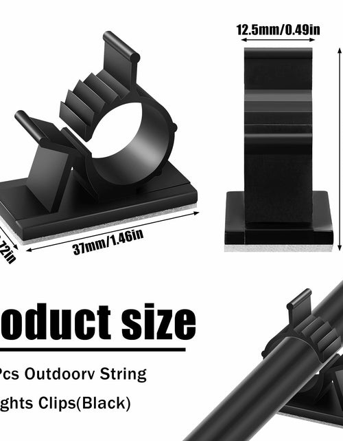 Load image into Gallery viewer, Barydat Cable Clips Black 50pcs Self Adhesive Wire Organizer 1.46x0.72in
