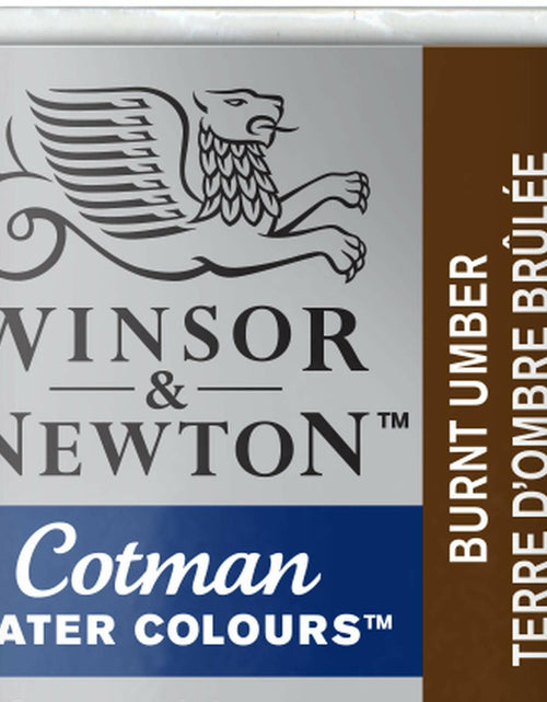Load image into Gallery viewer, Winsor &amp; Newton Cotman Watercolor Paint Half Pan Burnt Umber 1/2 Pan
