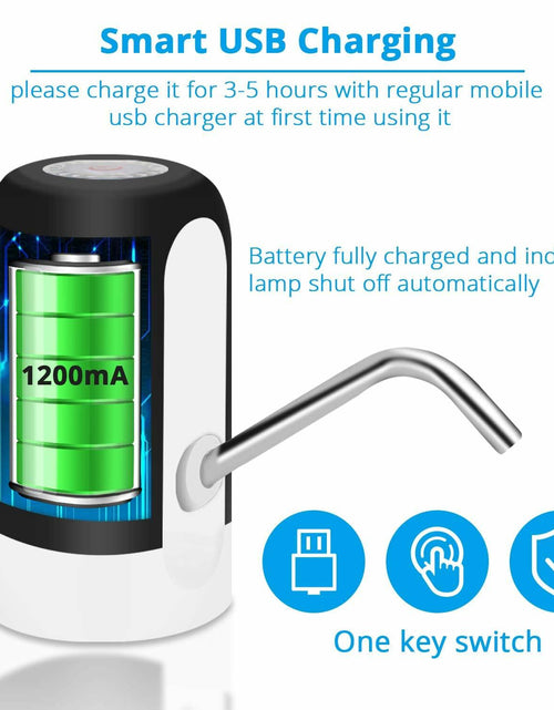 Load image into Gallery viewer, MJIYA 5 Gallon Automatic Water Dispenser USB Charging Switch Black
