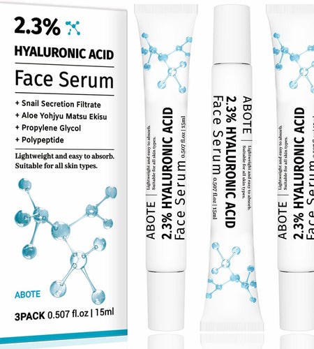 ABOTE 2.3% Hyaluronic Acid Serum for Face  (3Pack-Each 0.507 fl.oz | 15ml)