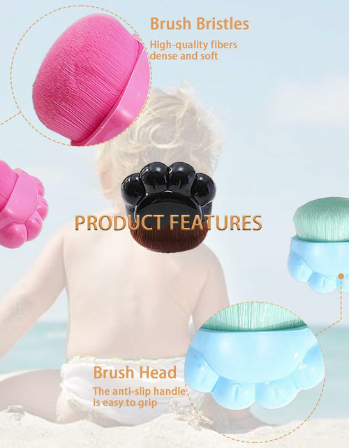 Load image into Gallery viewer, 3 Pack Sunscreen Applicator Brushes for Kids with Protective Caps - New
