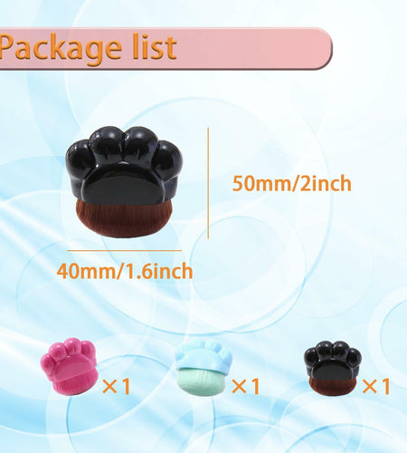 3 Pack Sunscreen Applicator Brushes for Kids with Protective Caps - New