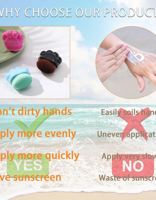 Load image into Gallery viewer, 3 Pack Sunscreen Applicator Brushes for Kids with Protective Caps - New
