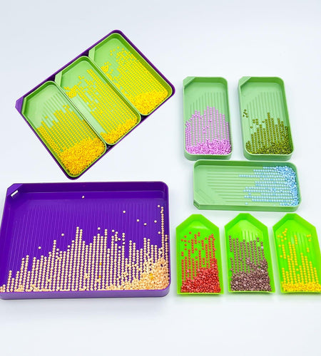 KTCLCATF 7PCS Diamond Art Tools Kit Green - Diamond Trays & Glue Accessory