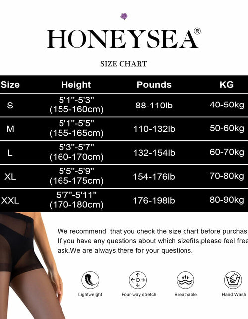 Load image into Gallery viewer, Honeysea 2 Pairs Sheer Tights 20D Nude &amp; Black Pantyhose Women - Size L
