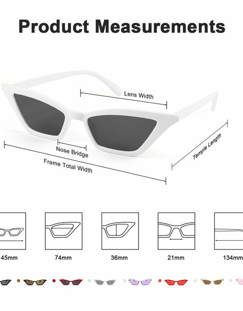 Load image into Gallery viewer, FEISEDY B2291 Cat Eye Sunglasses Women Vintage Small Square Shade Eyewear
