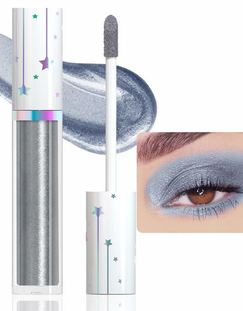 Load image into Gallery viewer, evpct 10# Silver Grey Liquid Glitter Eyeshadow Stick Waterproof Long Lasting
