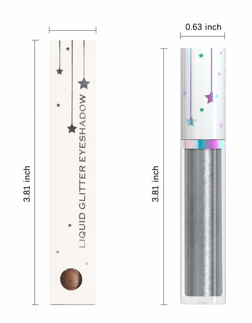 Load image into Gallery viewer, evpct 10# Silver Grey Liquid Glitter Eyeshadow Stick Waterproof Long Lasting
