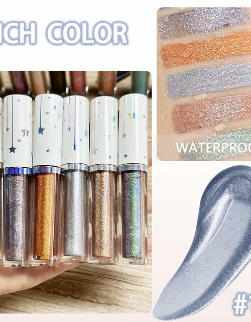 Load image into Gallery viewer, evpct 10# Silver Grey Liquid Glitter Eyeshadow Stick Waterproof Long Lasting
