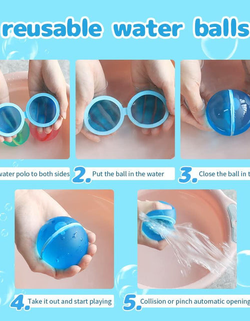Load image into Gallery viewer, Reusable Silicone Water Balloons 6PCS Latex-Free Quick Fill Self Sealing
