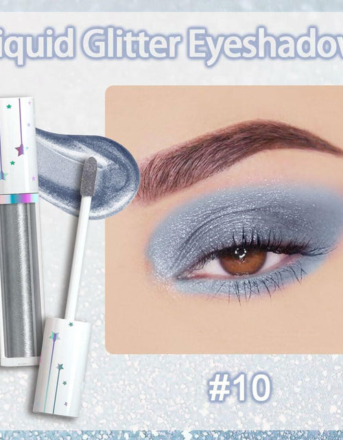 Load image into Gallery viewer, evpct 10# Silver Grey Liquid Glitter Eyeshadow Stick Waterproof Long Lasting
