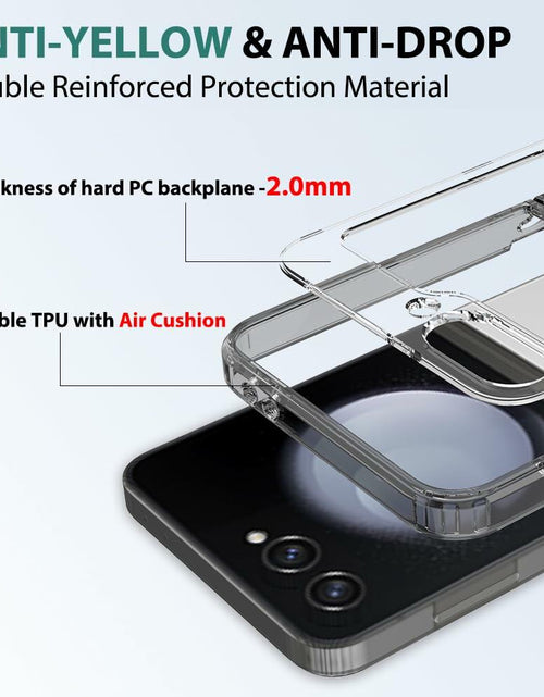Load image into Gallery viewer, Sucnakp Samsung Galaxy Z Flip 6 Case Clear Back TPU Bumper Cover YKL Gray

