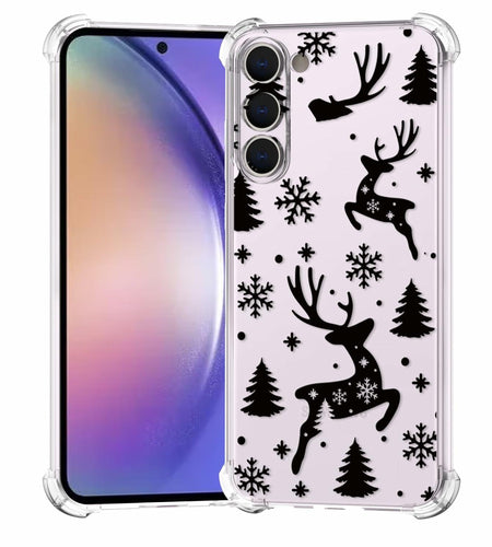 BEIMEITU Samsung Galaxy S23 Clear Case Xmas Tree Deer Soft Flexible Cover