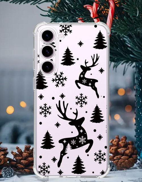 Load image into Gallery viewer, BEIMEITU Samsung Galaxy S23 Clear Case Xmas Tree Deer Soft Flexible Cover
