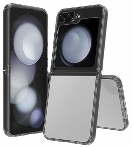 Sucnakp Samsung Galaxy Z Flip 6 Case Clear Back TPU Bumper Cover YKL Gray