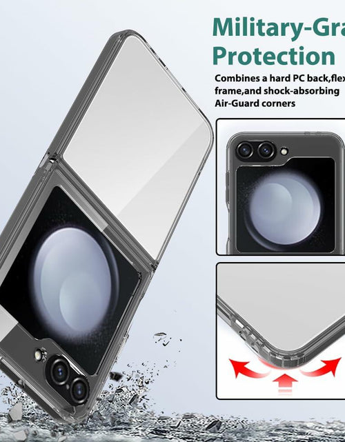 Load image into Gallery viewer, Sucnakp Samsung Galaxy Z Flip 6 Case Clear Back TPU Bumper Cover YKL Gray
