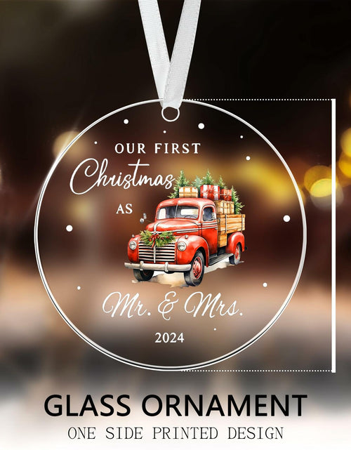 Load image into Gallery viewer, Mr &amp; Mrs Gifts First Married Christmas Ornament 2024 Wedding Gift
