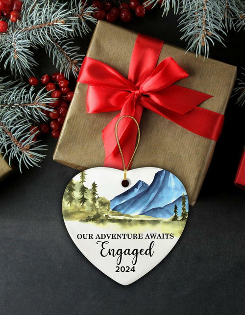 Load image into Gallery viewer, NewEleven Ceramic Christmas Ornament Engagement Gift for Couples 2024
