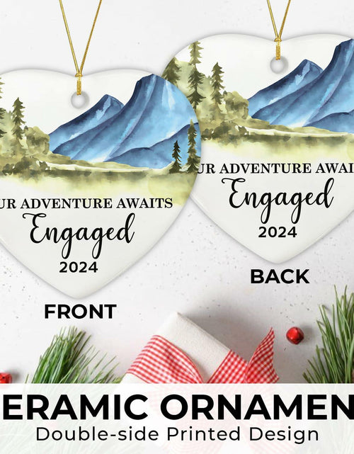 Load image into Gallery viewer, NewEleven Ceramic Christmas Ornament Engagement Gift for Couples 2024
