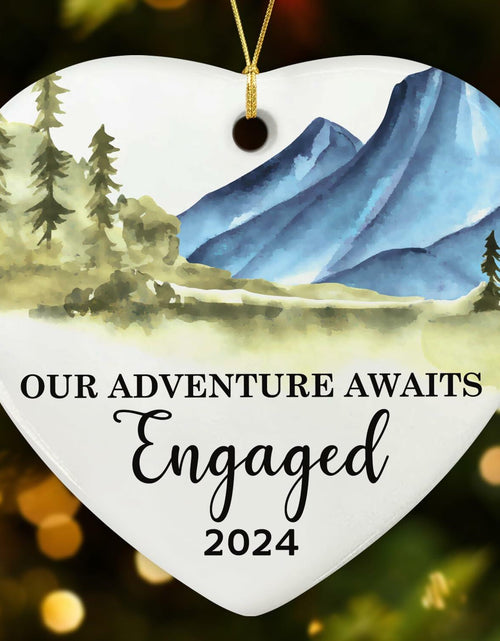 Load image into Gallery viewer, NewEleven Ceramic Christmas Ornament Engagement Gift for Couples 2024
