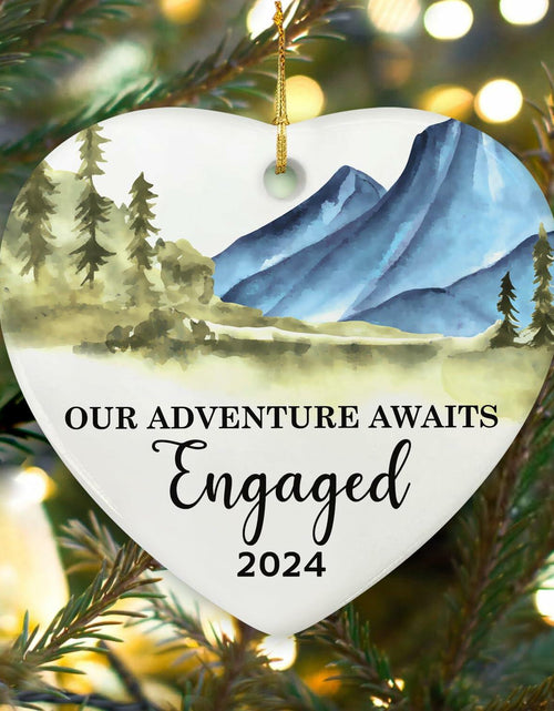 Load image into Gallery viewer, NewEleven Ceramic Christmas Ornament Engagement Gift for Couples 2024
