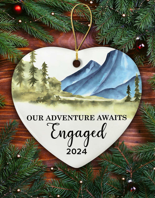 Load image into Gallery viewer, NewEleven Ceramic Christmas Ornament Engagement Gift for Couples 2024
