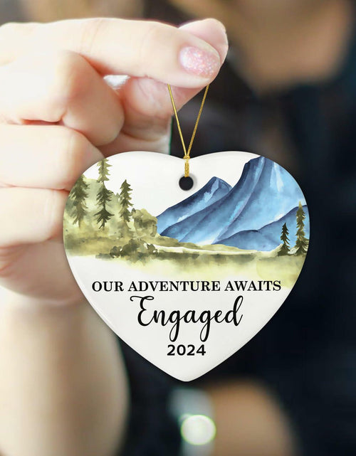 Load image into Gallery viewer, NewEleven Ceramic Christmas Ornament Engagement Gift for Couples 2024
