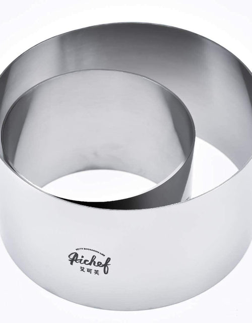Load image into Gallery viewer, 304 Stainless Steel Mousse Cake Ring 6 x 3.15 inch Mirror Finish Seamless
