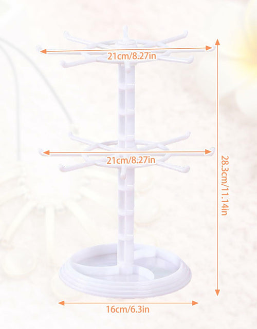 Load image into Gallery viewer, Ysmooiuy 11JJ1 White Rotating Necklace Holder Organizer Jewelry Stand
