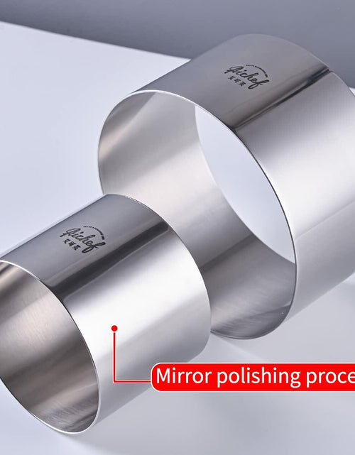 Load image into Gallery viewer, 304 Stainless Steel Mousse Cake Ring 6 x 3.15 inch Mirror Finish Seamless
