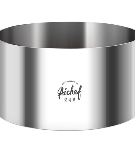 304 Stainless Steel Mousse Cake Ring 6 x 3.15 inch Mirror Finish Seamless