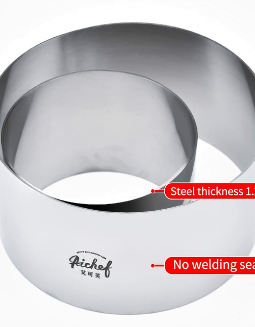 Load image into Gallery viewer, 304 Stainless Steel Mousse Cake Ring 6 x 3.15 inch Mirror Finish Seamless
