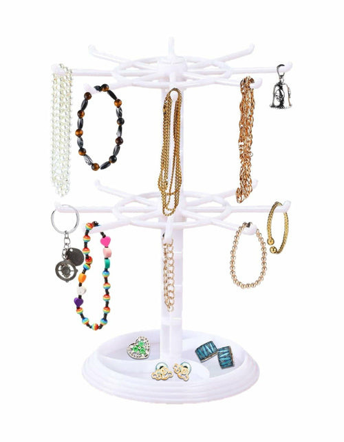 Load image into Gallery viewer, Ysmooiuy 11JJ1 White Rotating Necklace Holder Organizer Jewelry Stand
