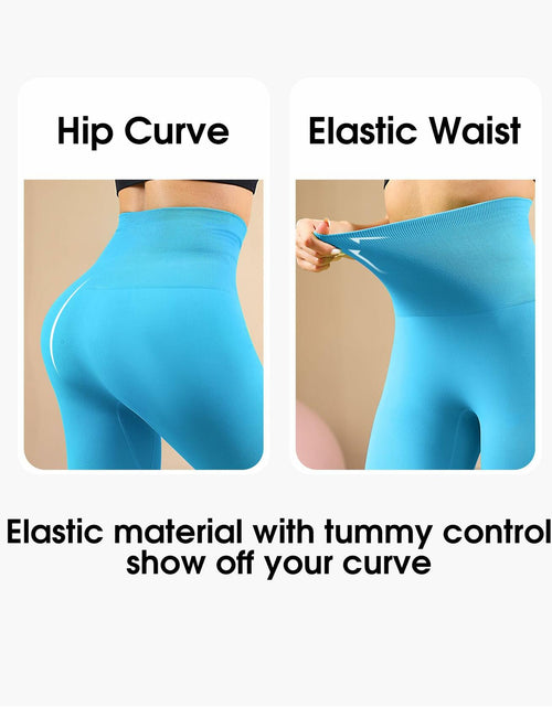 Load image into Gallery viewer, Homma High Waist Compression Yoga Pants Tummy Control Postpartum M Ocean Blue
