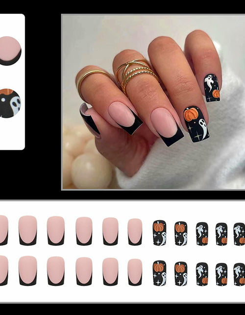 Load image into Gallery viewer, RIICFDD Cat Eyes Press On Nails 30 Pcs Short Square Acrylic Glitter False Nails
