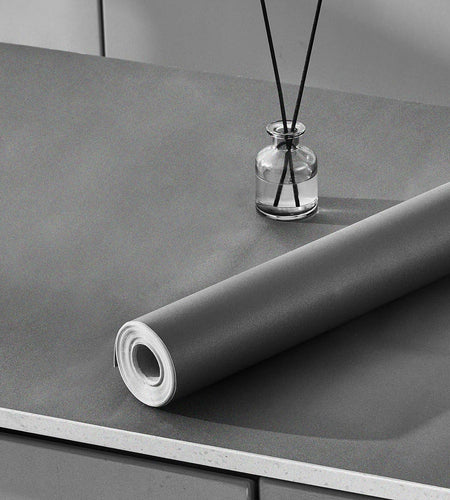 LONGYONG Black Peel and Stick Wallpaper 17.7x197in Waterproof Removable