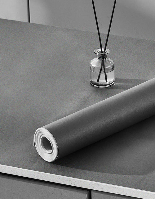 Load image into Gallery viewer, LONGYONG Black Peel and Stick Wallpaper 17.7x197in Waterproof Removable
