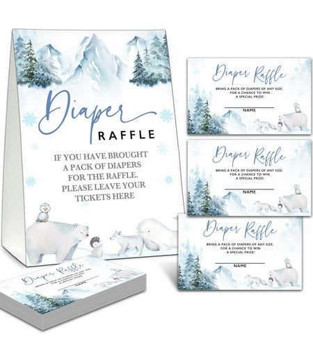 Christmas Baby Shower Game 50 Pink Truck Diaper Raffle Tickets with Sign