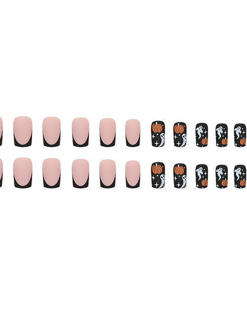 Load image into Gallery viewer, RIICFDD Cat Eyes Press On Nails 30 Pcs Short Square Acrylic Glitter False Nails
