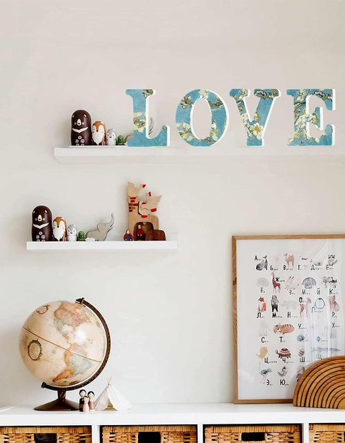 Load image into Gallery viewer, YRONTY 4in White Wooden Letter U Unfinished DIY Crafts Decorative Alphabet
