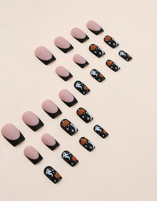 Load image into Gallery viewer, RIICFDD Cat Eyes Press On Nails 30 Pcs Short Square Acrylic Glitter False Nails
