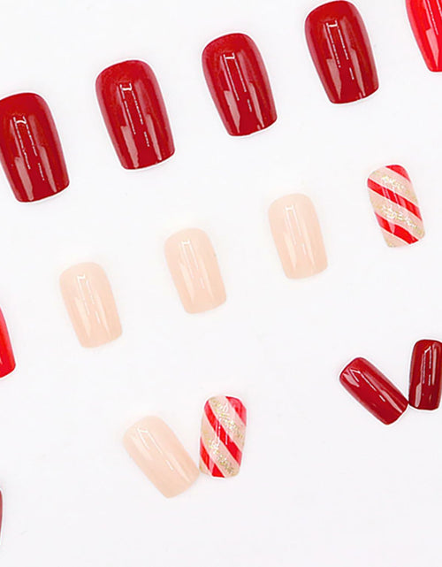 Load image into Gallery viewer, RIICFDD 24 Pcs White Snowflake Acrylic Press On Nails Full Cover Short Coffin
