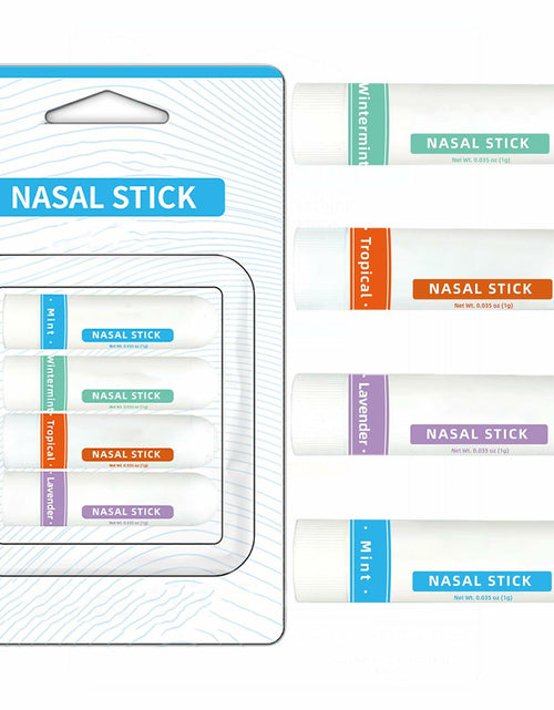 Load image into Gallery viewer, BestBy09/29 CHOVEMOAR Nasal Stick Inhaler Set of 4 Natural Mint Energy Boost
