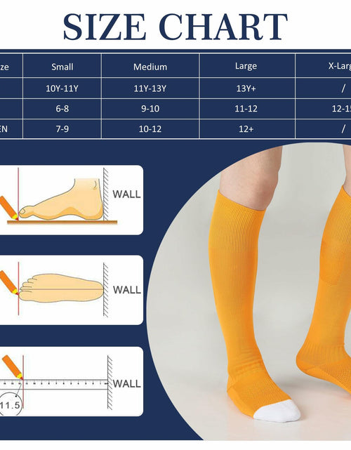 Load image into Gallery viewer, Sunew Boys Sports Socks Small 3 Pairs Knee High Moisture Wicking Athletic
