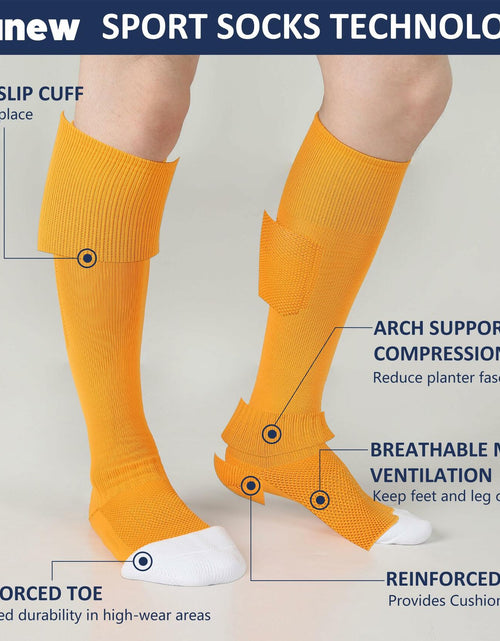 Load image into Gallery viewer, Sunew Boys Sports Socks Small 3 Pairs Knee High Moisture Wicking Athletic
