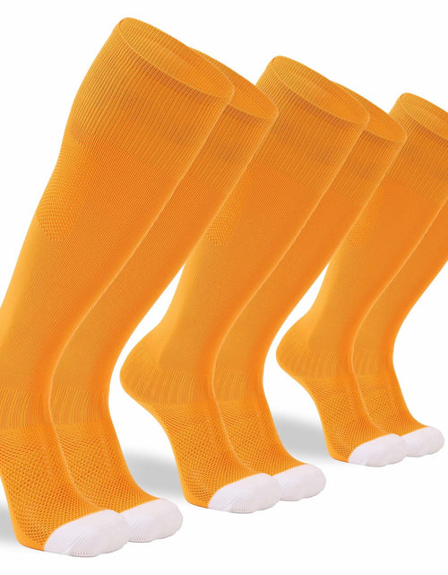 Load image into Gallery viewer, Sunew Boys Sports Socks Small 3 Pairs Knee High Moisture Wicking Athletic
