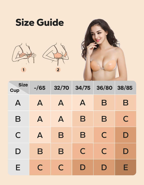 Load image into Gallery viewer, BoobyBear Sticky Bra Nude B Cup Strapless Backless Reusable Silicone Bra
