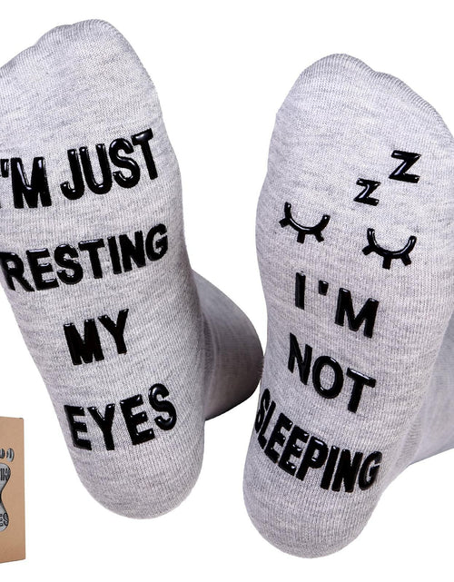 Load image into Gallery viewer, ZXGXLAW Funny 'I'm Not Sleeping' Socks for Dad Men Grandpa – Single Pair
