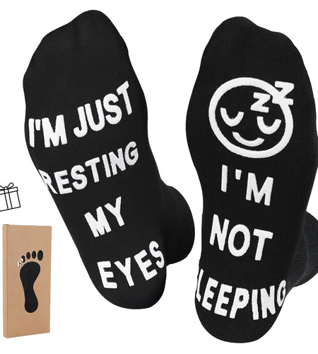 ZXGXLAW Birthday Gifts for Dad Men Im Not Sleeping Funny Socks 1 Pair